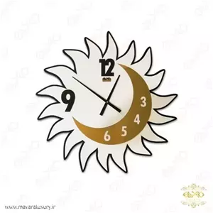 ساعت دیواری طرح خورشید و ماه مدل MC025-45 مبلمونسرا مدل 238899