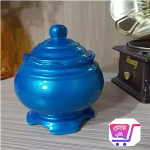 قندان و شکلاتخوری سرامیکی آبی مبلمونسرا مدل 296728