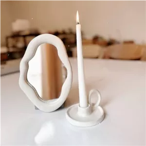 آینه دفرمه رومیزی مدل بهار همراه با جاشمعی مدل نورا مبلمونسرا مدل 261882