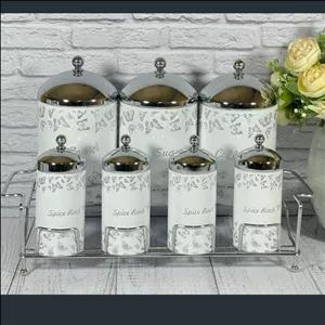 پاسماوری سام ست سرویس ادویه 7 پارچ فلزی سام ست مبلمونسرا مدل 288720