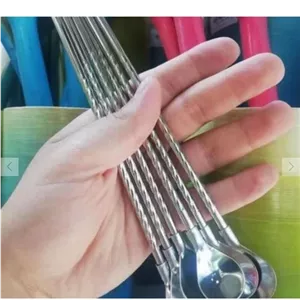 نی استیل مارپیچ شربت خوری مبلمونسرا مدل 272579