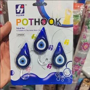 گیره آویز چسبی طرح چشم نظر بسته 3عددی مبلمونسرا مدل 258426