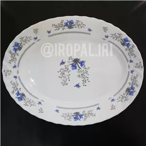 دیس بیضی بزرگ دیس برنج ارکوپال پارس اپال رومانتیک کد120طرح120 آرکوپال گل آبی مبلمونسرا مدل 269856