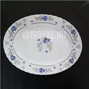 دیس بیضی کوچک دیس کباب آرکوپال پارس اپال رومانتیک کد120طرح120 آرکوپال گل آبی مبلمونسرا مدل 270696