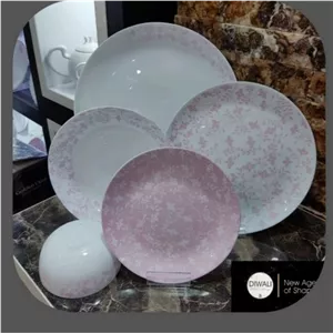 سرویس آرکوپال طرح گلریز صورتی گلدن اوپال مبلمونسرا مدل 288872