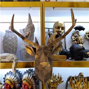 مجسمه گوزن ، مجسمه دیواری سر گوزن، سردیس دیوارکوب گوزن پلی استری مجسمه دکوری مجسمه پلی استری مبلمونسرا مدل 250966