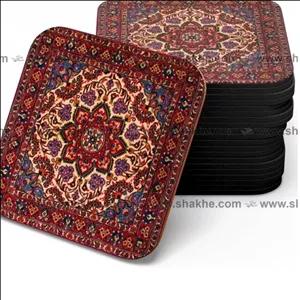 زیر لیوانی چوبی - زیر لیوانی طرح فرش آفتاب مبلمونسرا مدل 302927