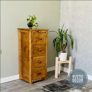 دراور چوبی روستیک دکور مدل CV200 مبلمونسرا مدل 230624