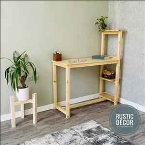 میز تحریر چوبی روستیک دکور مدل Sd400 مبلمونسرا مدل 219158