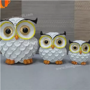 مجسمه جغد سه سایزی مبلمونسرا مدل 252360