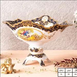 کشکول خوری پایه دار چینی متوسط لیلی مجنون سرمه ای کد 8051 مبلمونسرا مدل 274506