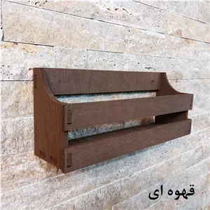 شلف دیواری جاکتابی خونه خاص رنگ قهوه ای مبلمونسرا مدل 258434