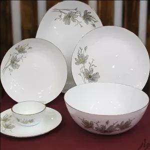 سرویس ارکوپال گرد ژالین طوسی لب طلا36پارچه سرویس پذیرایی کامل قالب مقصود برند اورنج اوپال گرد کلاسیک مبلمونسرا مدل 290286