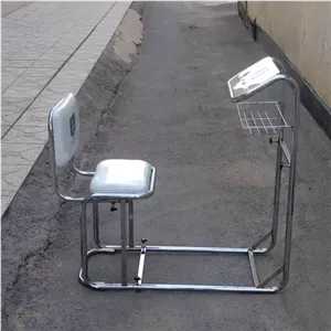 صندلی نماز استیل میز نماز مسجدی با صندلی پشتدار ابری نرم پایه استیل- با قابلیت تنظیم ارتفاع و طول مبلمونسرا مدل 234680