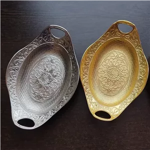 ظرف بیضی مخصوص نبات و خرما و تنقلات دیگر با جنس سیلور رنگ ثابت در دو رنگ طلایی و نقره ای مبلمونسرا مدل 274545