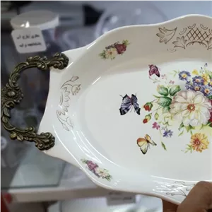 دیس میوه خوری شیرینی خوری سرامیکی رز سایز بزرگ مبلمونسرا مدل 270486