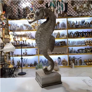 مجسمه اسب دریایی سایز 2 پلی استری ، مجسمه طرح اسب دریایی کیفیت عالی مبلمونسرا مدل 250943