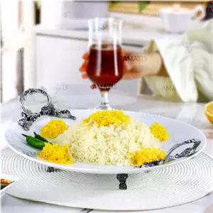 دیس سرامیک دسته پیوتر تخت 32 گرد با بسته بندی کادویی مبلمونسرا مدل 270065