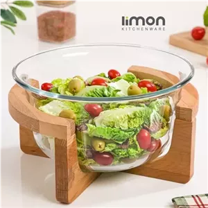 کاسه سرو پایه چوبی لیمون مبلمونسرا مدل 276017