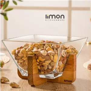 آجیل خوری پایه چوبی لیمون مبلمونسرا مدل 265508 