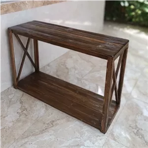 میز کنسول روستیک چوبی ، مبلمونسرا مدل 221282