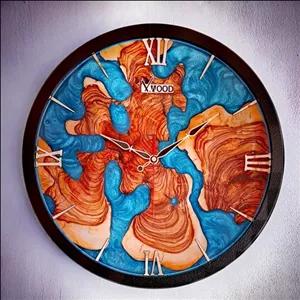 ساعت روستیک چوب و رزین 40 مبلمونسرا مدل 238565