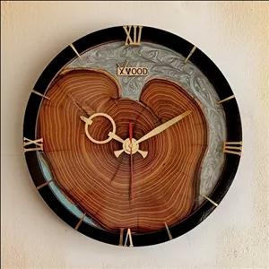 ساعت روستیک چوب و رزین 37 مبلمونسرا مدل 237583