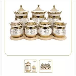 پاسماوری چینی آبکاری کینگ طرح ربکا به همراه استند چوبی مبلمونسرا مدل 292344