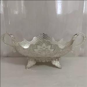 کشکول سیلور نقره ای طرحدار مارک آسنا ترک نانو شده وارداتی ترک / شکلات خوری / شیرینی خوری / کشکول / ظرف سیلور پایه دار مبلمونسرا مدل 295986