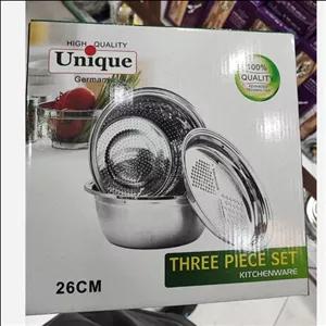 آبکش و لگن رنده دار استیل یونیک مبلمونسرا مدل 289445