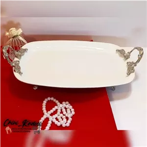 دیس چینی زرین با دسته و پایه پیوتر مبلمونسرا مدل 270584