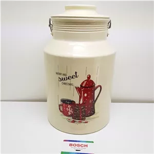 دبه روغن سطل شیر روحی 10 لیتری بانکه ظرف روغن یکتا هوم رنگ کوره و دسته چوبی ارسال رایگان مبلمونسرا مدل 289076