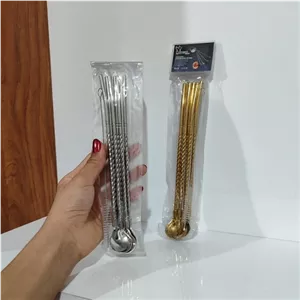 نی شربت خوری استیل قاشق دار مدل uniqueبه همراه تمیزکننده مبلمونسرا مدل 272800