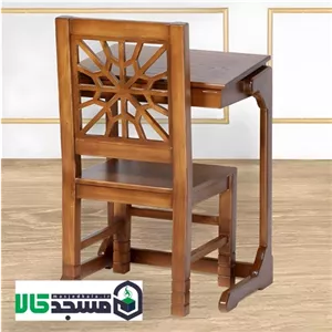 میز و صندلی نماز چوبی و تحریر کد 650 مبلمونسرا مدل 218488