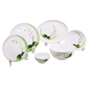 سرویس غذاخوری 26 پارچه لومینارک طرح Orchid رنگ سبز مبلمونسرا مدل 288273