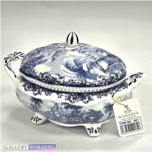 شکلات خوری بیضی چینی باواریا طرح آکسفورد ابی کد 007 مبلمونسرا مدل 295682 