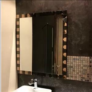 آینه روشویی طرح کریستال و استیل مبلمونسرا مدل 264888