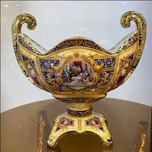 کشکول چینی کرمی مناسب ویترین و بوفه جهیزیه نو عروس ارسال ایمن مبلمونسرا مدل 272052