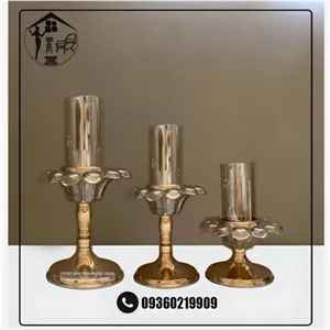ست شمعدان حباب دار طرح گل مبلمونسرا مدل 281652