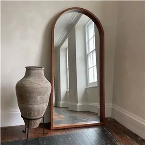 آینه قدی هلالی ساده فریم چوب آینه گنبدی مبلمونسرا مدل 262108