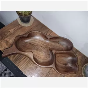 اردو خوری و رولت خوری  اردوخوری چوبی.ظرف چوبی روستیک.اردوخوری چوب گردو مبلمونسرا مدل 273238 