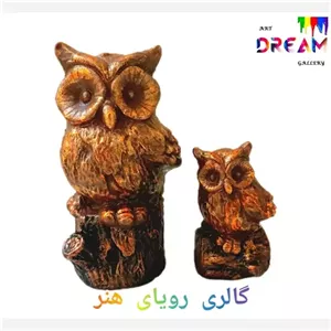 مجسمه جغد طرح پتینه 2 عددی مبلمونسرا مدل 251827