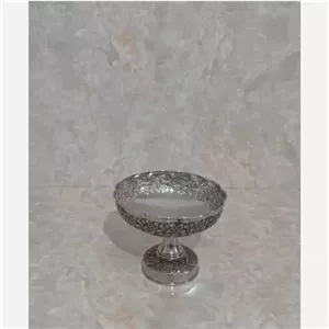 شکلات خوری مسی کروم شده گل برجسته زنجان نانو شده جدید مبلمونسرا مدل 295264 