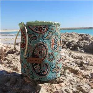 ترمه کیسه آجیل متوسط،کیسه پارچه ای کوچک،کیسه گیفت،کیسه هدیه سنتی دستدوز،کیسه جمع شو،صنایع دستی،کیسه پارچه ای ترمه مبلمونسرا مدل 299152