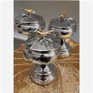 کندی سه سایز گنجشک کروم مبلمونسرا مدل 296291
