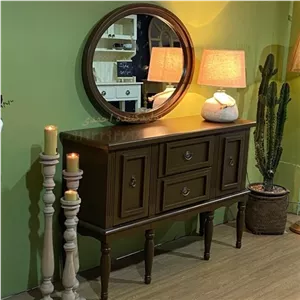 آینه کنسول کلاسیک گردویی مبلمونسرا مدل 217925