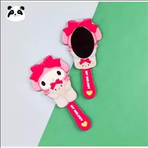 آینه دسته دار چوبی طرح ملودی مبلمونسرا مدل 263051