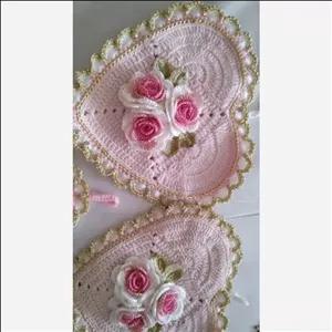 دستگیره آشپزخانه قلاببافی قلبی نخ پنبه مبلمونسرا مدل 297963