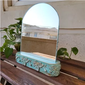 آینه هفت سین طرح پتینه قدیمی سبز آبی طلایی مبلمونسرا مدل 262448