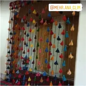 پرده سنتی سردری سنتی سرپرده گلیم جاجیم آویز نخ پشم در طرح رنگ ابعاد سفارش مشتری مبلمونسرا مدل 259097